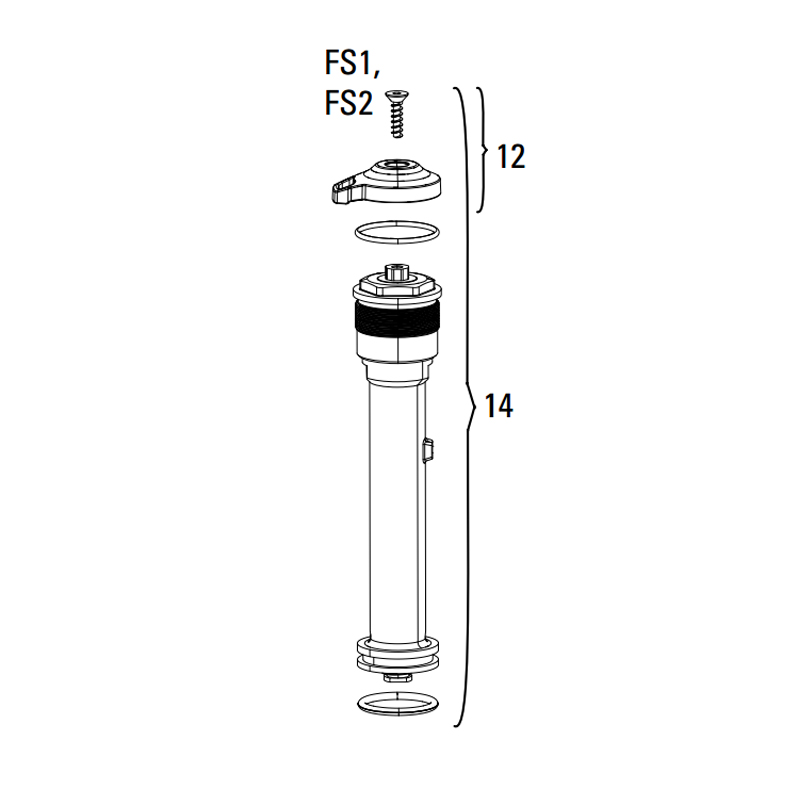 rockshox - XC32 TK dæmperenhed rockshox - XC32 TK dæmperenhed