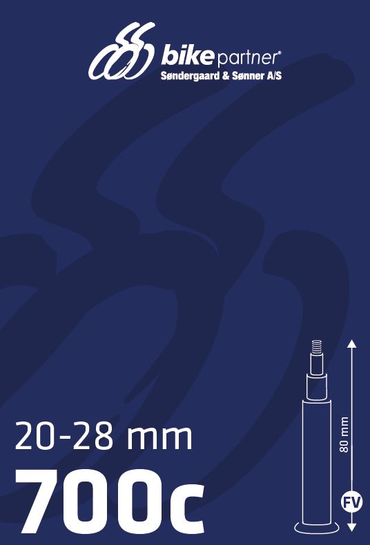Slange 700x20-28C FV80 20 28-622 630 BikePartner uden gevind | Tubes Slange 700x20-28C FV80 20/28-622/-630 BikePartner uden gevind | Tubes