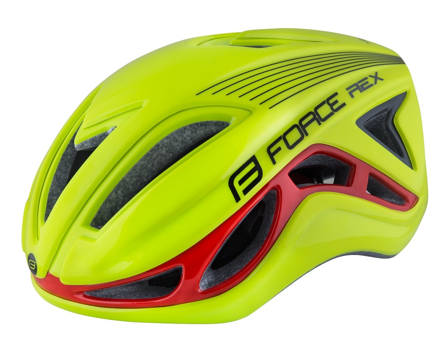 Force REX aero hjelm neon/rød