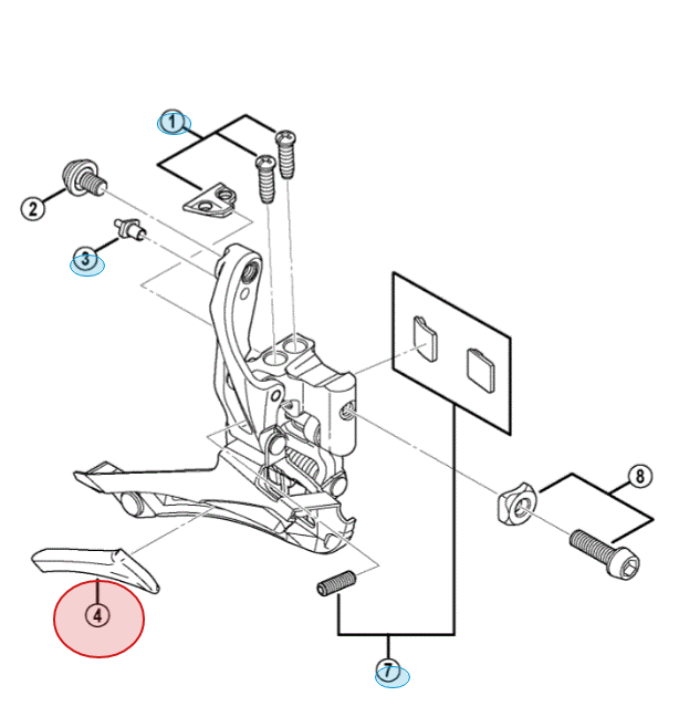 shimano - Inderplade forskifter shimano - Inderplade forskifter