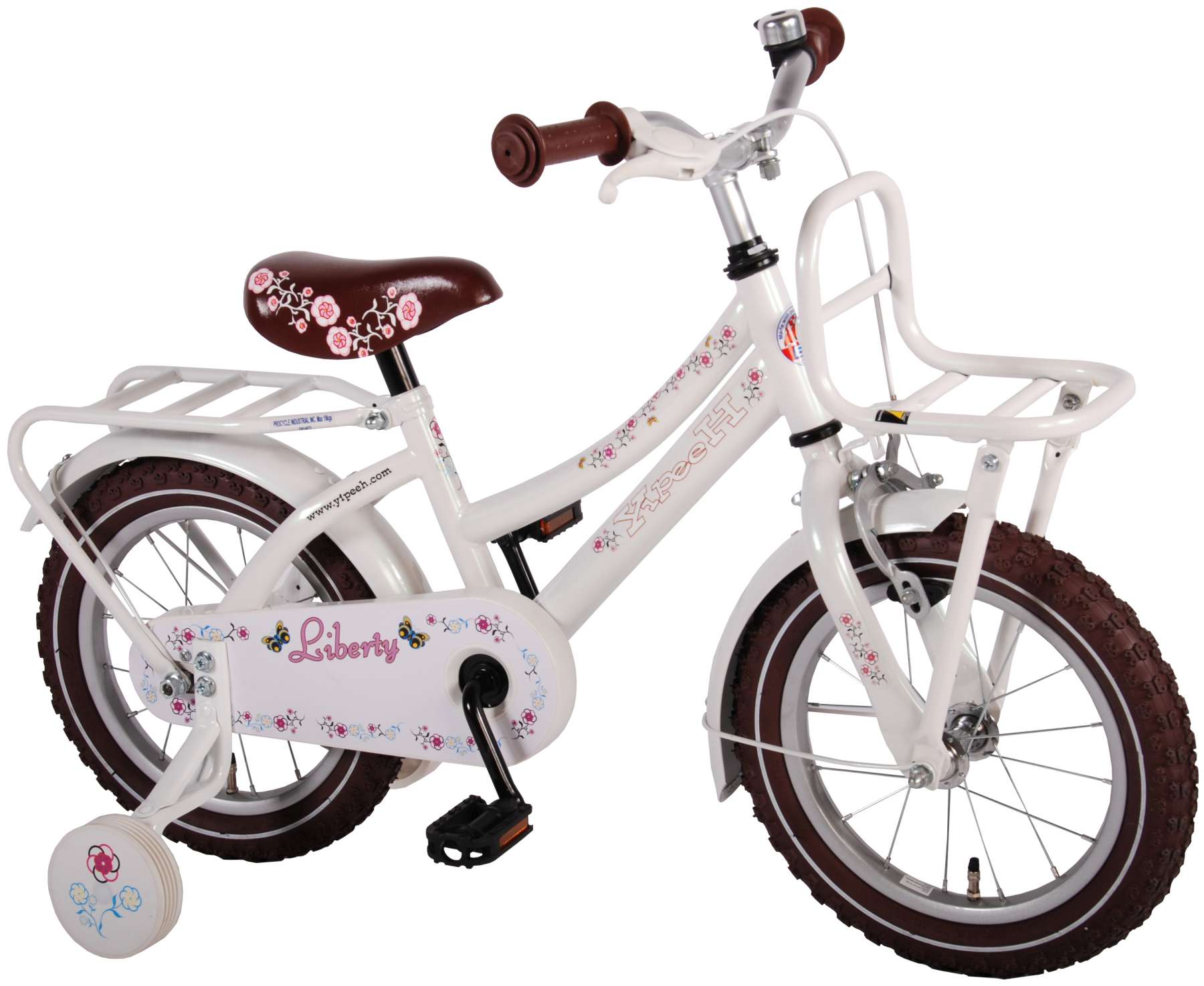Volare Liberty Urban 14 med støttehjul | City-cykler Volare Liberty Urban hvid 14