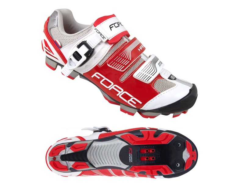 Force - Hard MTB sko med klikspænde | Shoes and overlays Force Hard MTB sko med klikspænde Rød/hvid | Shoes and overlays