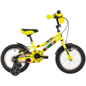 DHS Drengecykel 14" Speedy Gul