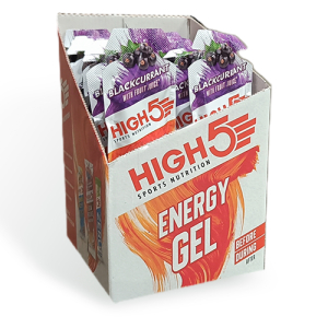 High5 EnergyGel BlackCurrant 32ml Kasse med 20 stk - Bedst før 31/5 2023