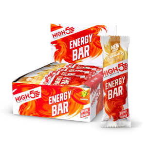 High5 Energy Bar Karamel 55 gram Kasse med 12 stk