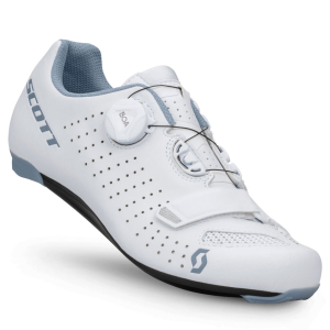 Scott Comp Boa Landevejssko Til Kvinder Matt White/Light Blue