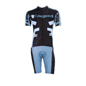 Cykelgear.dk Kort Team Jersey grå/blå