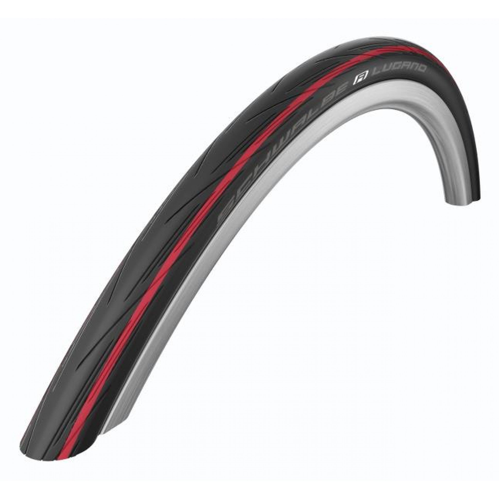 Schwalbe - Lugano 700x25C kanttråd | Tyres Schwalbe Lugano 700x25C rød/sort kanttråd | Tyres
